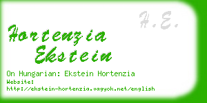 hortenzia ekstein business card